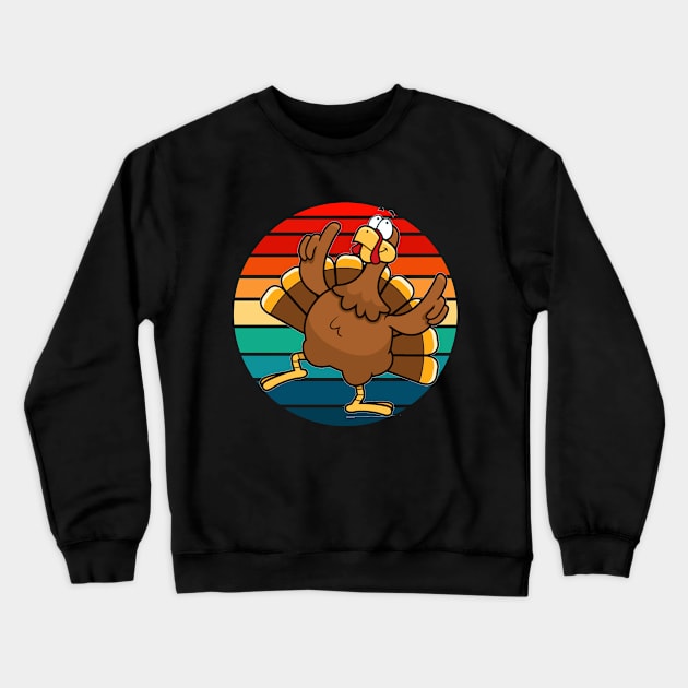 Happy Thanksgiving Turkey Day Funny Gift Crewneck Sweatshirt by karascom